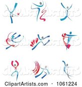 Digital Collage of Abstract Dancer Logos 1