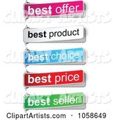 Digital Collage of Best Seller, Price, Choice, Product and Offer Banners