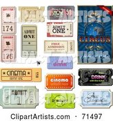 Digital Collage of Circus and Other Admission Tickets