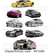 Digital Collage of Coupes and Sports Cars