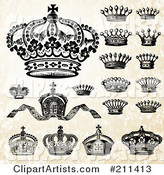 Digital Collage of Victorian Crowns