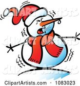 Expressive Snowman Shivering