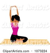Fit Black Woman Doing a Seated Yoga Pose