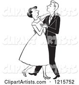 Formal Polite Couple Dancing, in Black and White