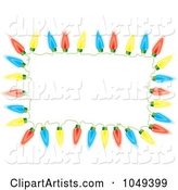 Frame of Colorful Christmas Lights