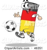 German Flag Playing Soccer