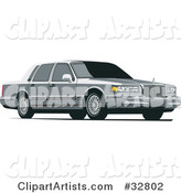Gray Lincoln Town Car with Privacy Glass
