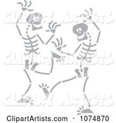 Gray Skeletons Dancing