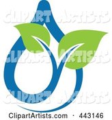 Green and Blue Ecology Logo Icon - 3