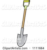 Green Handled Garden Shovel