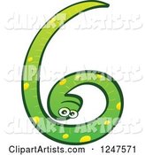 Green Number 6 Snake
