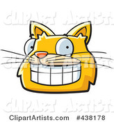 Grinning Orange Cat Face