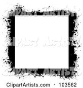 Grungy Black Splatter Frame - 1