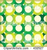 Grungy Green Circle Pattern Background