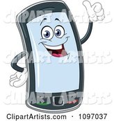 Happy Cell Phone Character Holding a Thumb up