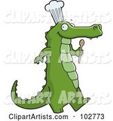 Happy Chef Alligator Walking