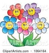 Happy Colorful Daisy Flowers 2
