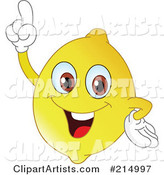Happy Lemon Character with an Idea
