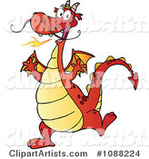 Happy Red Dragon Dancing