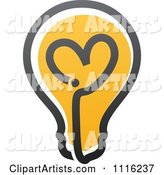 Heart Filament in a Light Bulb