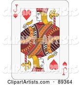 Jack of Hearts Playing Card Design