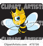 King Bee Wearing a Gold and Ruby Crown