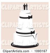 Layered Wedding Cake with a Gay Topper 2
