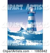 Lighthouse and Rough Seas