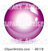 Magenta Reflective Crystal Ball, Marble or Orb