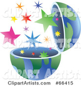 Open Globe with Stars