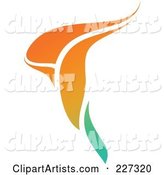 Orange Flower Logo Icon - 1