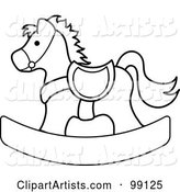 Outlined Children's Nursery Rocking Horse