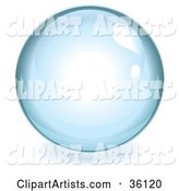 Pale Blue Reflective Crystal Ball, Marble or Orb