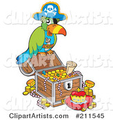 Pirate Parrot with Treasure