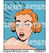 Pop Art Styled Scared Woman