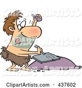 Prehistoric Man Chiseling a Tablet