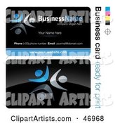Pre-Made Blue Dancer Business Card Design