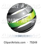 Pre-Made Business Logo of a Gray and Green Globe