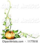 Pumpkin Vine Corner Border