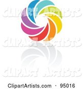 Rainbow Circle Logo Design or App Icon - 2