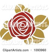 Red and Green Rose Logo