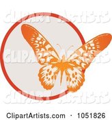 Red Butterfly and Circle Logo