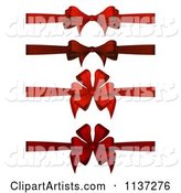 Red Christmas Gift Bows and Ribbons