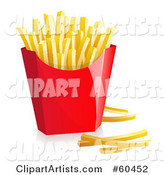 Red Container of Fast Food French Fries - Version 1