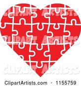Red Puzzle Heart