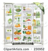 Refrigerator Packed Full of Organic Foods