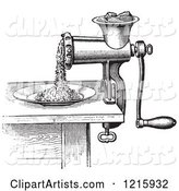 Retro Antique Meat Grinder or Chopper in Black and White