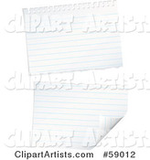 Ripped Piece of Lined Notebook Paper