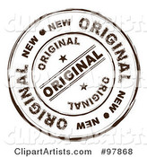 Round Distressed Original Ink Stamp