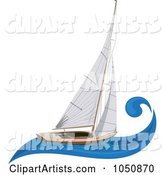 Sailboat on a Blue Wave